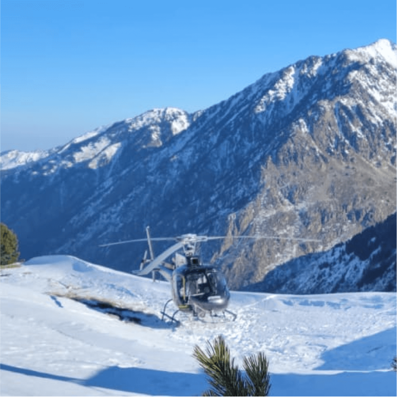 First helicopter flight in Pau
