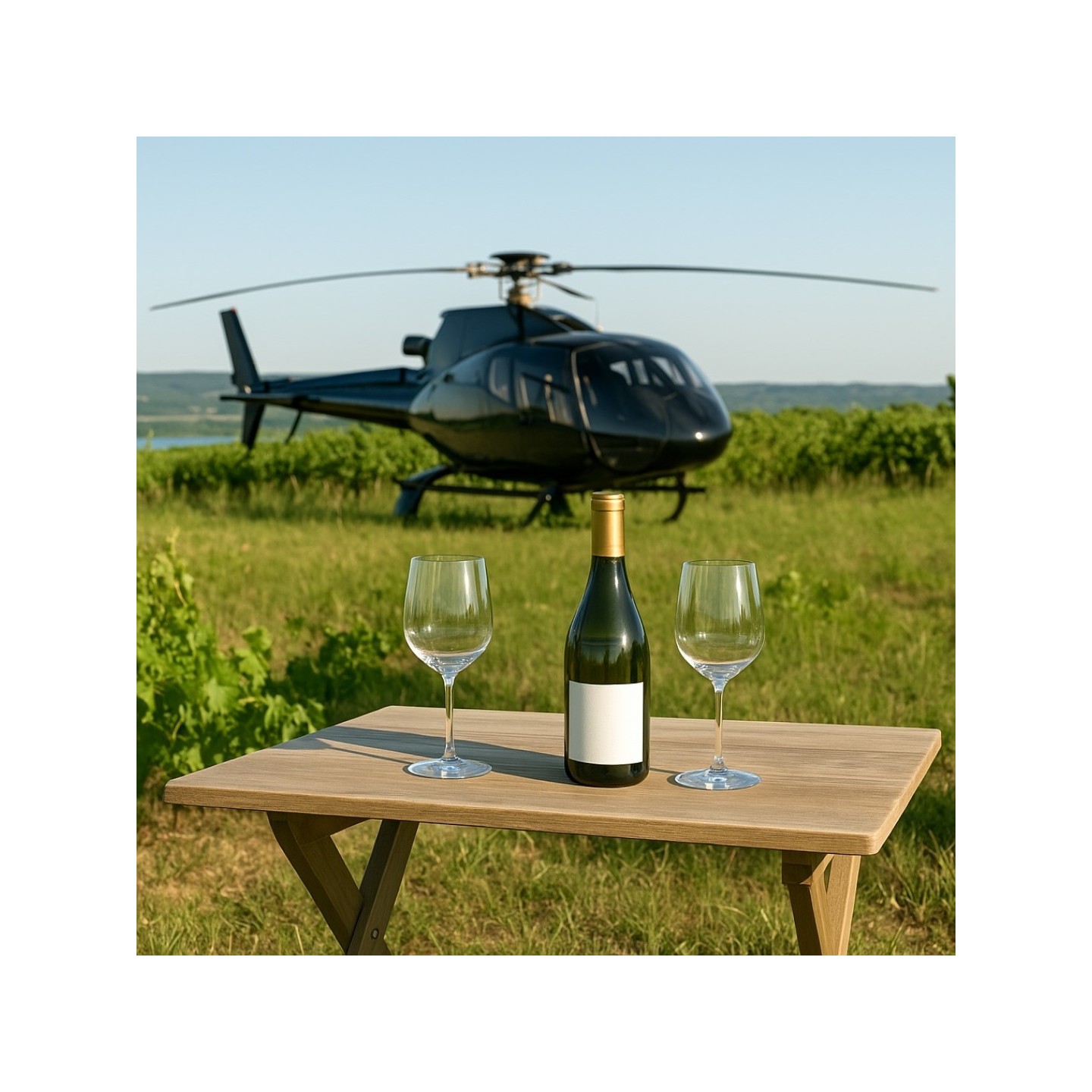 Vol œnotourisme Hermitage – Package Découverte hélicoptère (5 pers)