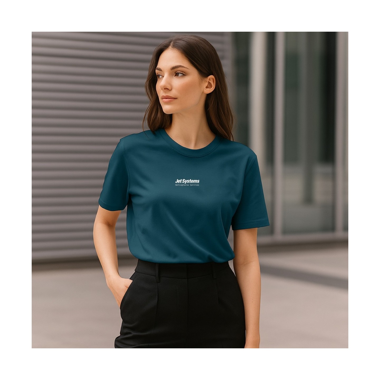 T-Shirt bleu jet systems, unisex, confortable et moderne