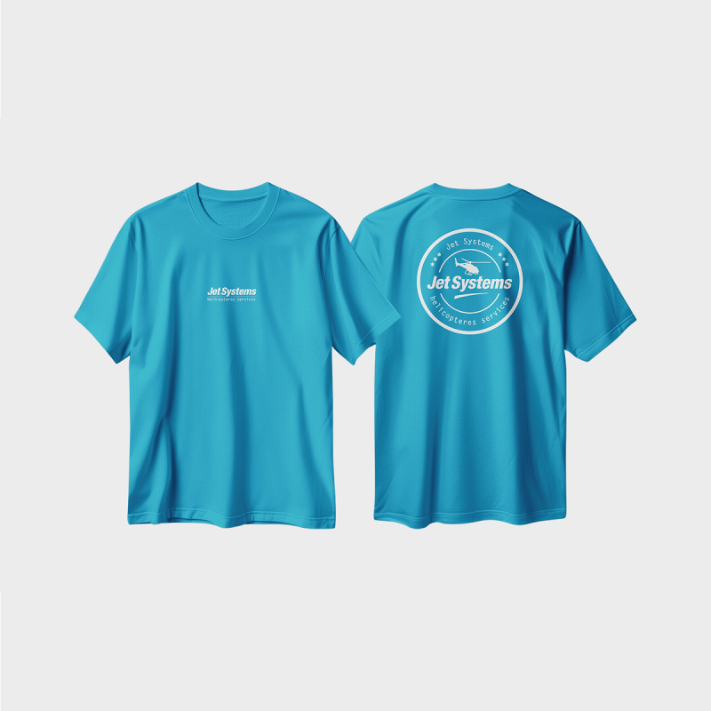 T shirt bleu simple jet systems couleur corse