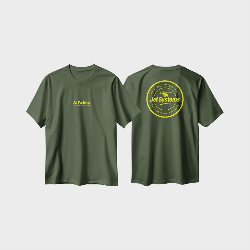 Khaki green Jet Systems T-shirt