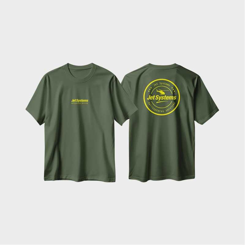 T-shirt vert kaki Jet Systems