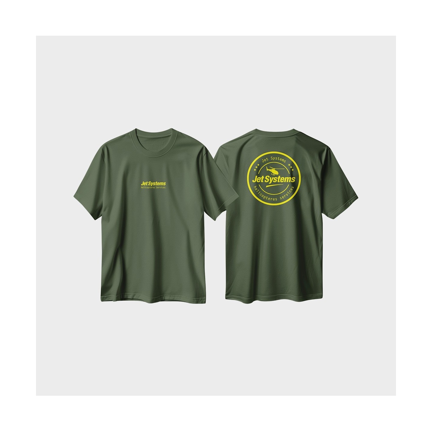 T-shirt vert kaki Jet Systems