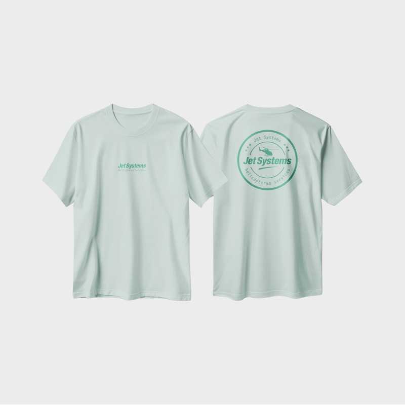 T-Shirt Vert émeraude Jet Systems, unisex, confortable et moderne