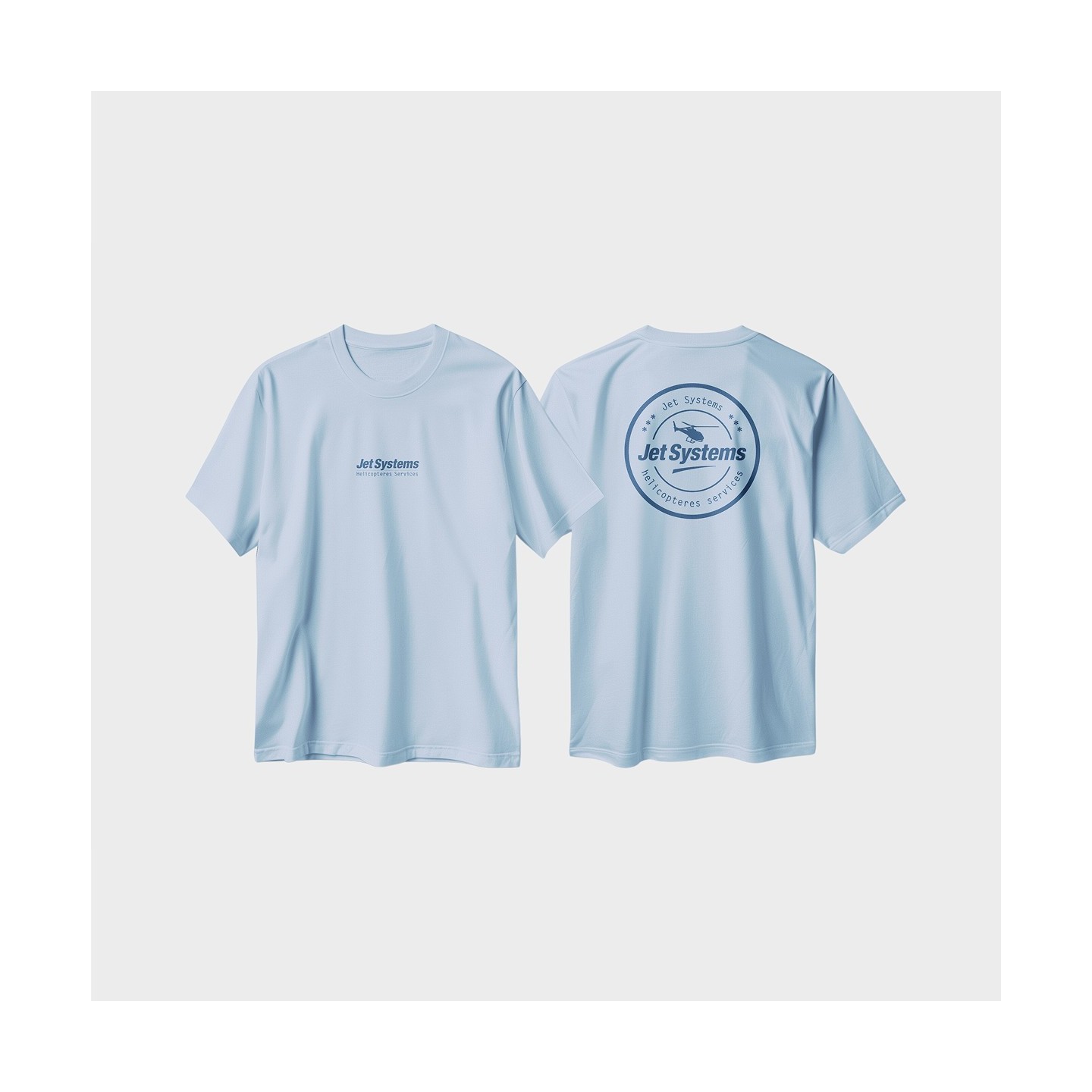 T-Shirt Bleu nuage Jet Systems, unisex, confortable et moderne