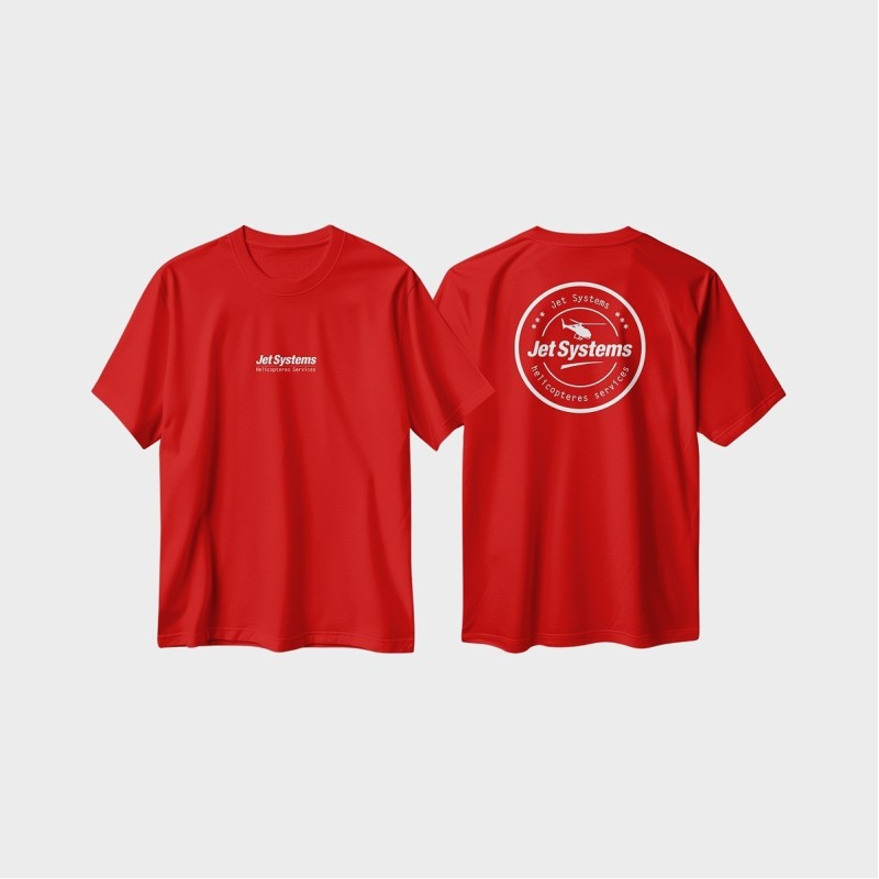 Biarritz Red Jet Systems T-shirt, White Print | JetBooking