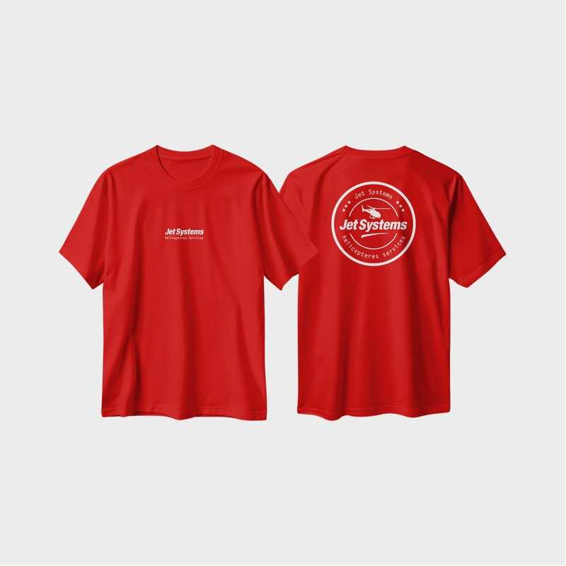 T-Shirt Rouge Biarritz Jet Systems, unisex, confortable et moderne