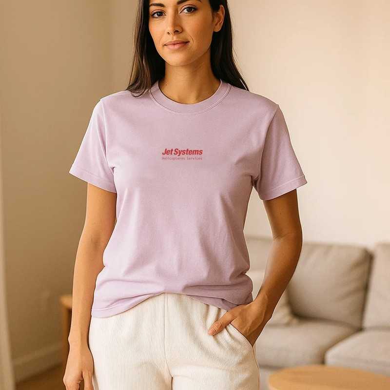 T-Shirt rose clair Systems, unisex, confortable et moderne