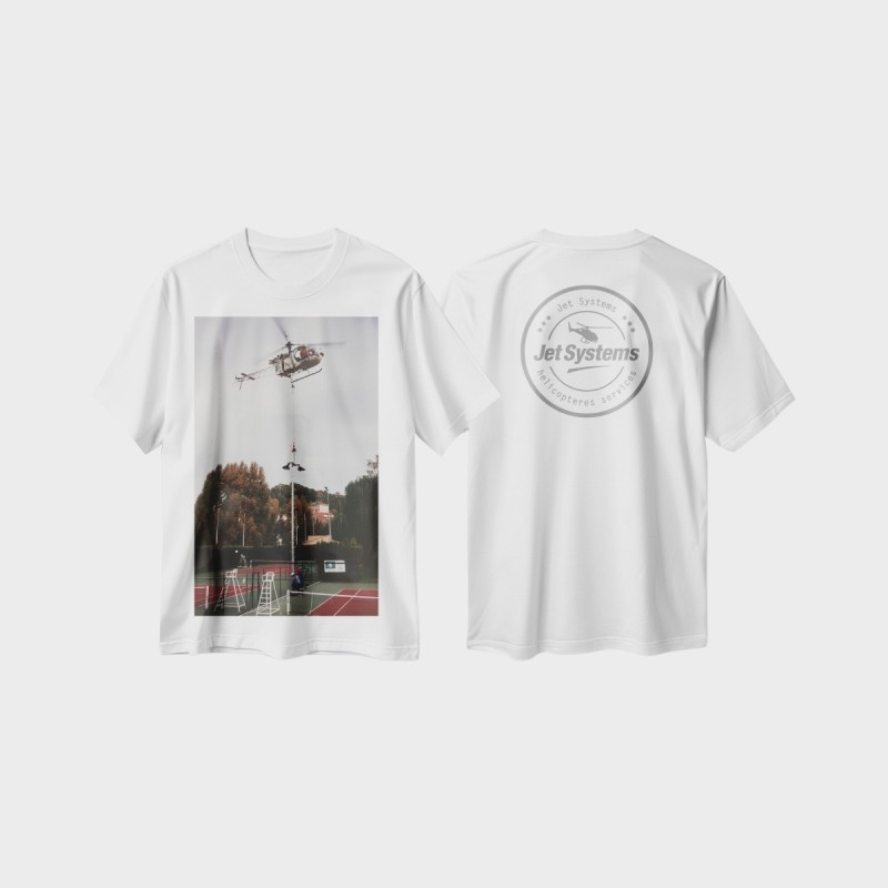 White Retro Heli-Lift T-shirt Jet Systems | JetBooking
