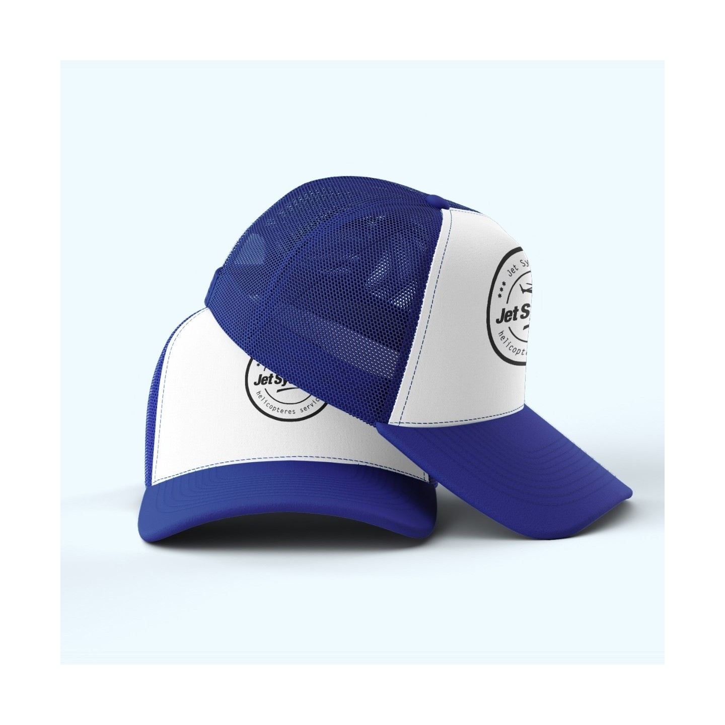 Casquette bleu trucker à filet Jet Systems