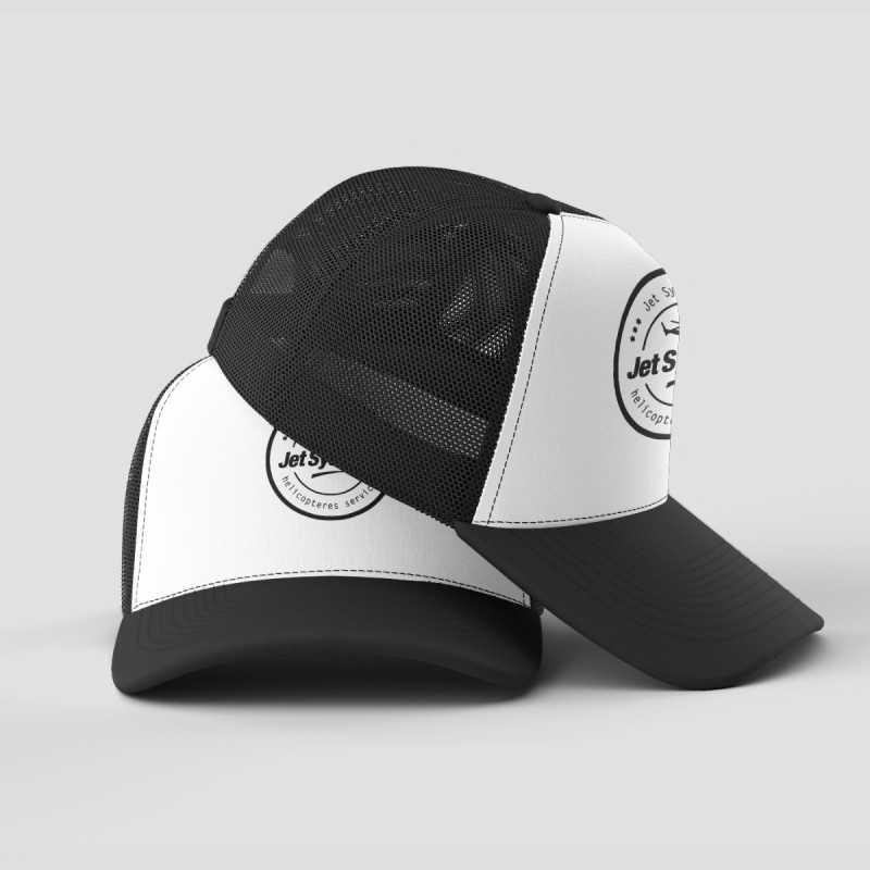Casquette noir trucker à filet Jet Systems