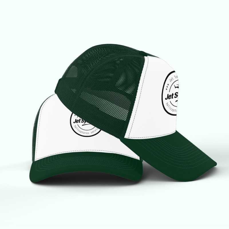 Casquette trucker verte jet systems
