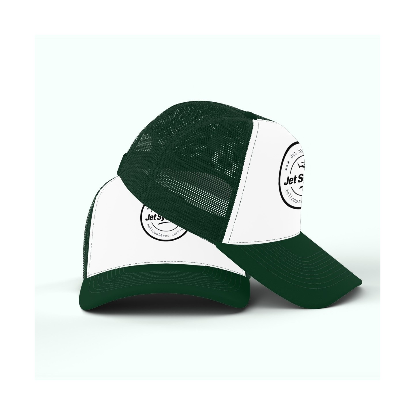 Casquette trucker verte jet systems