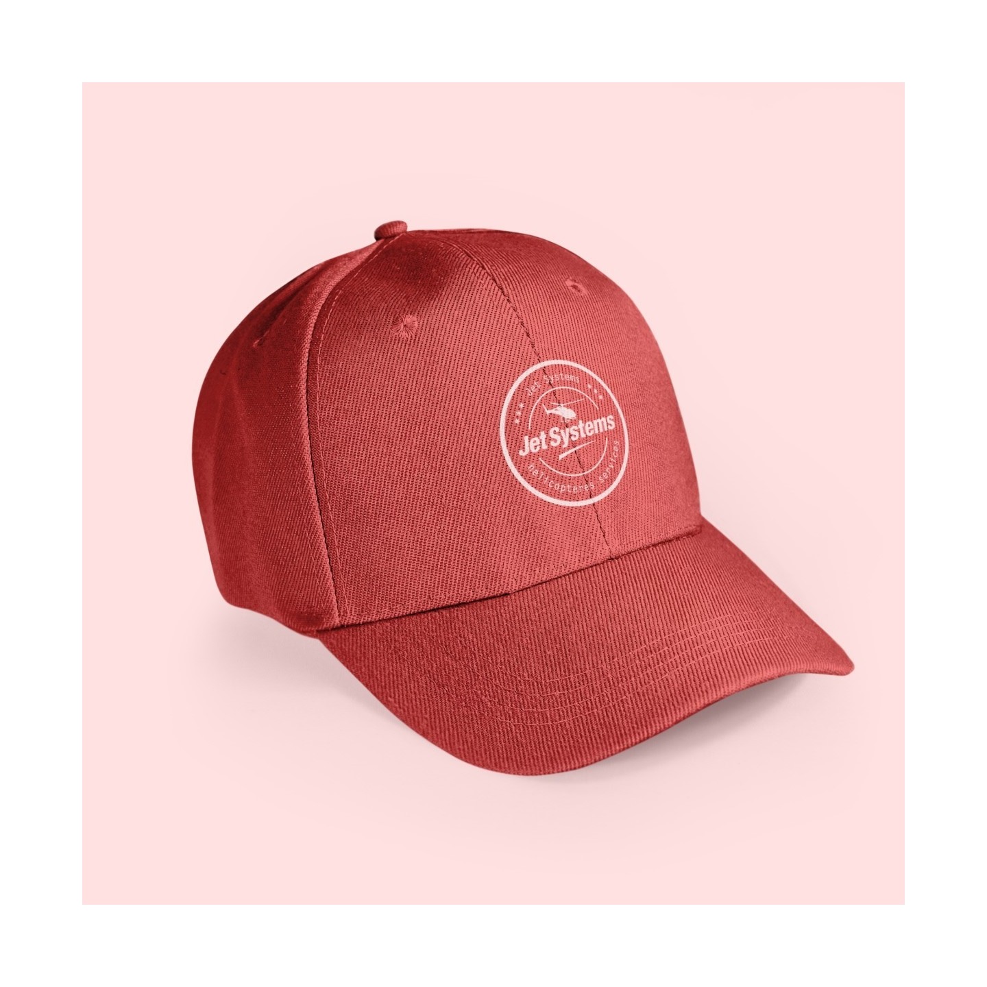 Casquette brodée rouge jet systems