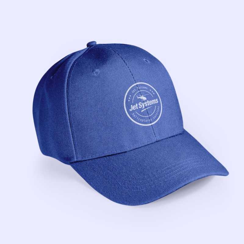 Casquette brodée Jet Systems – Bleu clair, style aérien