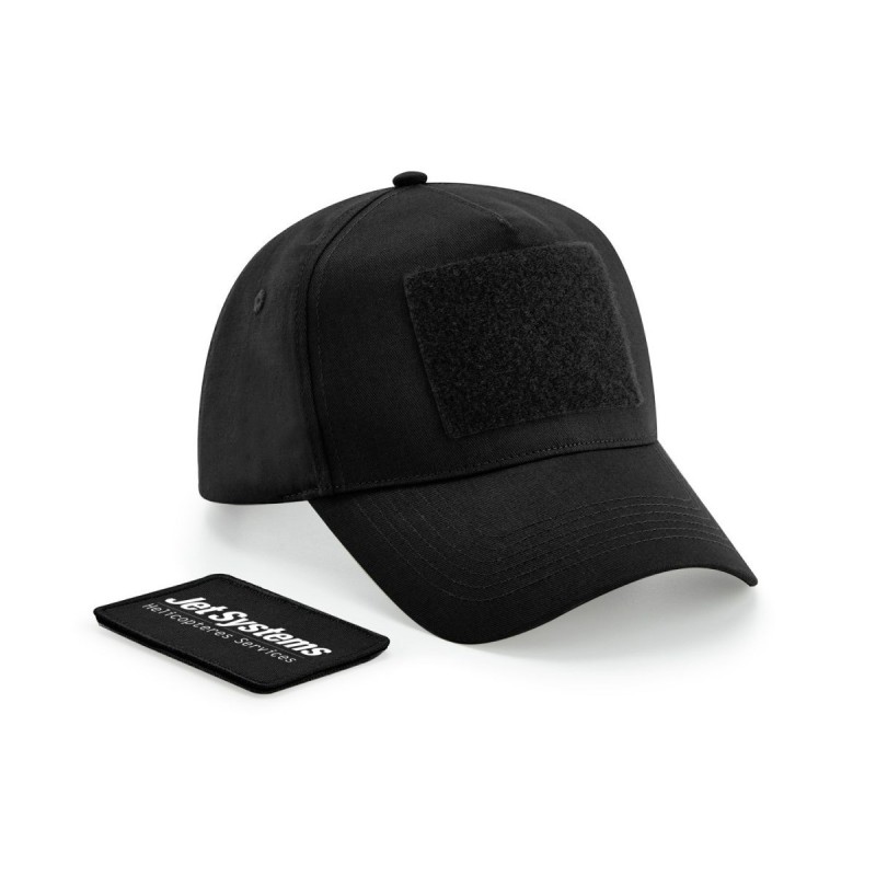 Black Velcro-strap cap