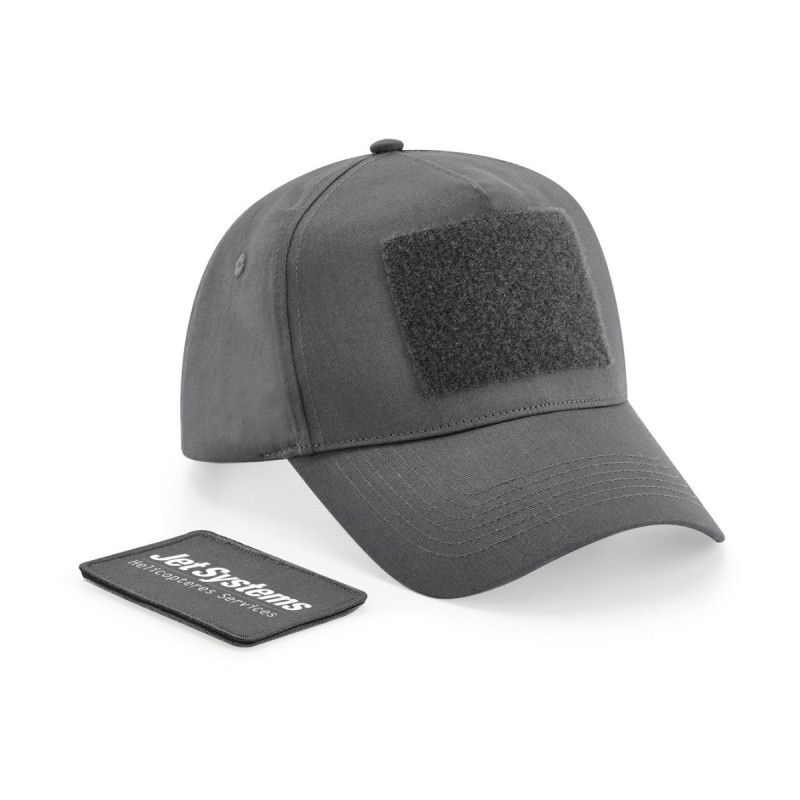 Grey Velcro Patch Cap, Utility Style | JetBooking