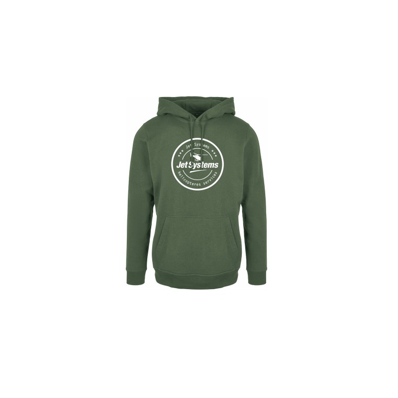 Khaki Embroidered Jet Systems Hoodie | JetBooking