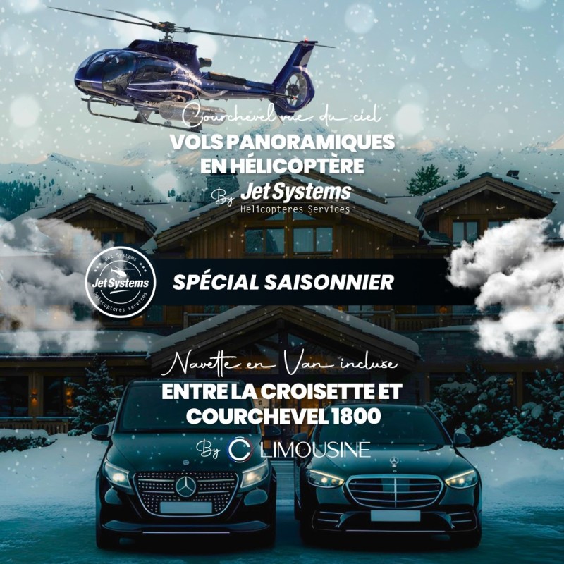 Vol hélicoptère Courchevel saisonniers | dès 40€ – Jet Systems