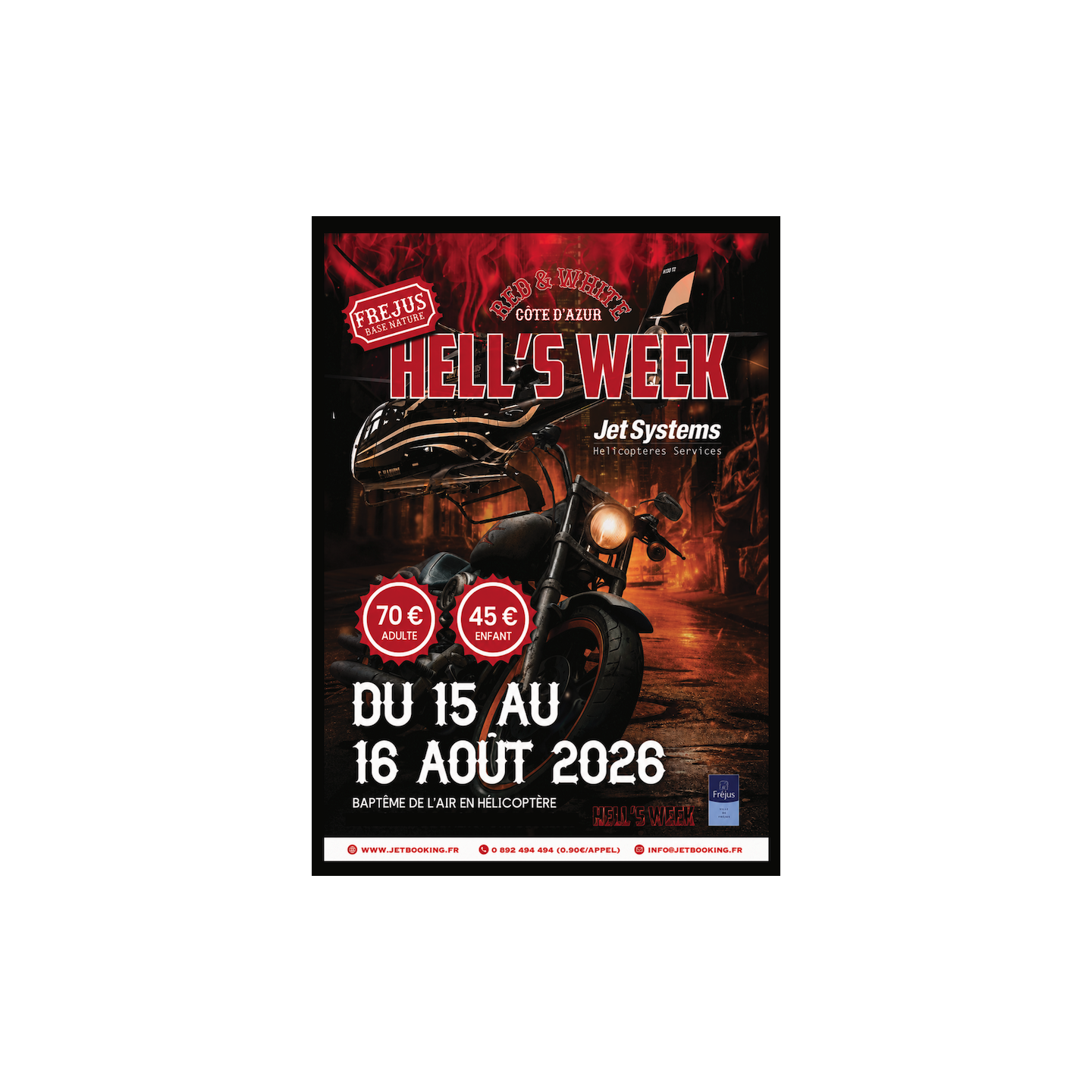 Baptême de l’air Hell’s Week 2025 à Fréjus – Vol hélicoptère 6 min | JetBooking